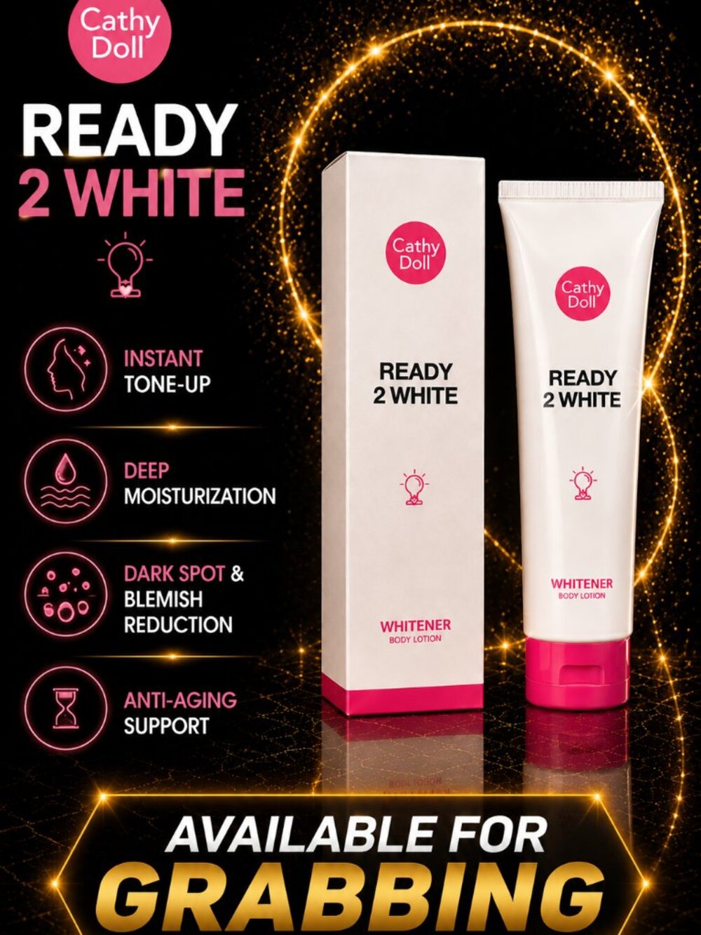 8- CATHY DOLL READY 2 BODY LOTION WITH VITAMIN E & MOISTURIZING FORMULA